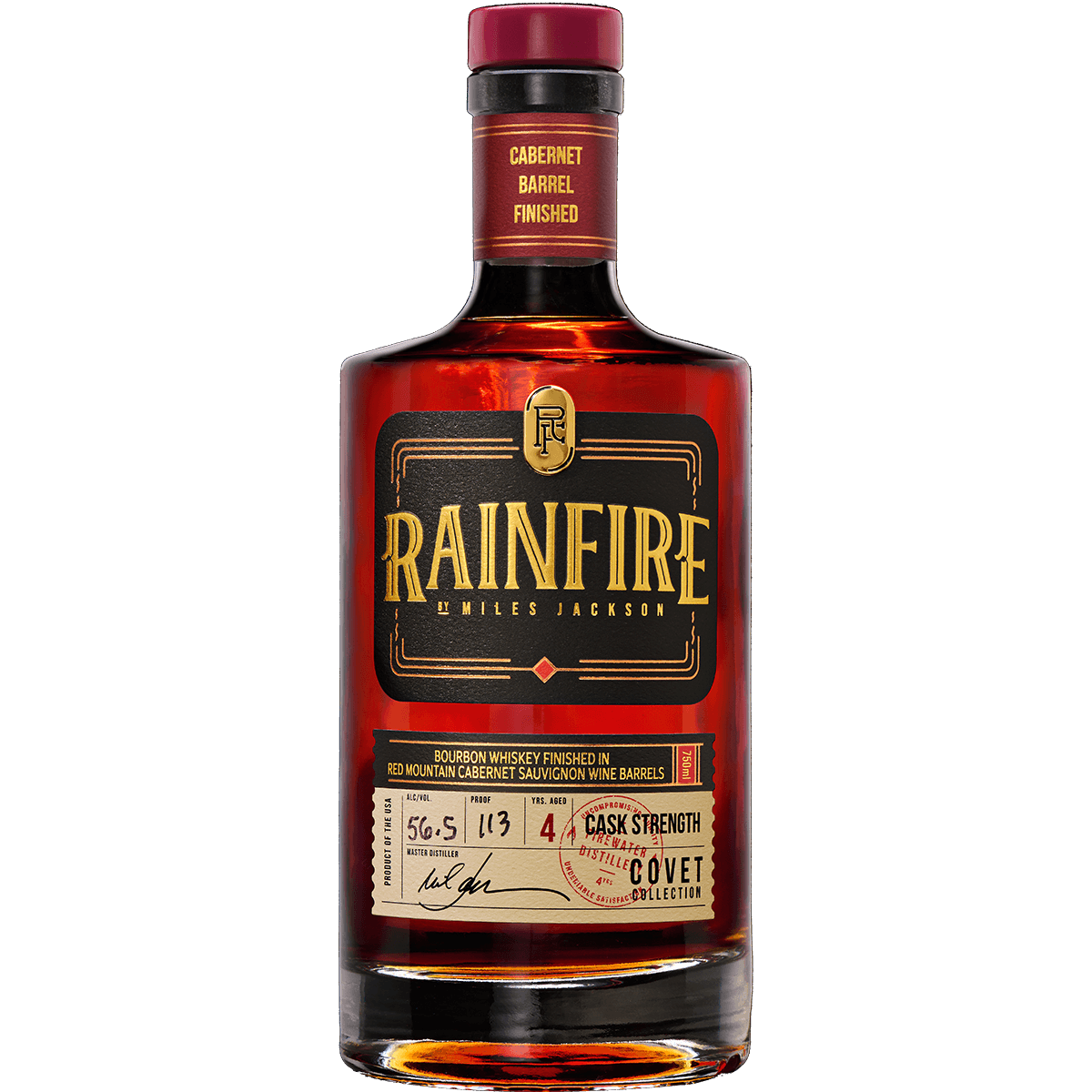 Rainfire Bourbon Finished in Red Mountain Cabernet Sauvignon Wine Barrels